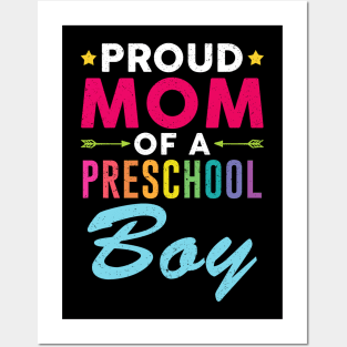 Proud Dad Of A Preschool Boy Back To School Posters and Art